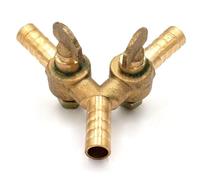 DSZUJTYROP 8mm 10mm Hose Y Type 3 Way Brass Stop Valve 1 pc(Fit Hose I.D 8mm)