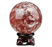 DSZUJTYROP Agate Geode Sphere with Stand,Decorative Stone Sculpture Figurine for Desk Decoration Feng Shui and,5~6cm