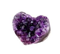 DSZUJTYROP Amethyst Cluster,Raw Quartz Crystal Stones,Heart-Shaped Health Gemstone Home Decor,5-6cm