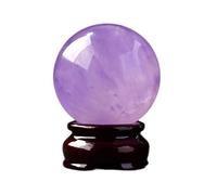 DSZUJTYROP Amethyst Quartz Crystal Sphere Ball Stone with Stand Gift Base,Purple,50~55mm