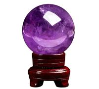 DSZUJTYROP Amethyst Stones Crystal Ball Polished Divination Sphere Home Decoration Astrology Crafts Gift,80mm