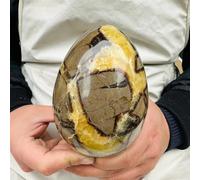 DSZUJTYROP Beautiful Angel Aura Quartz Cluster Crystal Dec Septarian Dragon Calcite Egg Sphere Ornaments (Size : 450-500g)