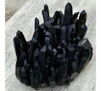 DSZUJTYROP Beautiful Black Crystal Cluster Restoration Ornaments (Size : 350-400g)