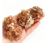 DSZUJTYROP Beautiful Orange Aragonite Quartz Crystal Cluster Shape Rough Stone Nepheline Home Decor (Size : 50-90g 1pc)