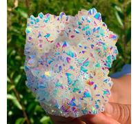 DSZUJTYROP Beautiful Quartz Crystal Rainbow Titanium Cluster Ornaments (Size : 350-400g)