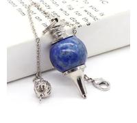 DSZUJTYROP Beautiful Rose Quartz Labradorite Pendulum for Divination, Balls, Crystals, Tapered Pendants (Color : Lapis Lazuli, Size 5pcs)