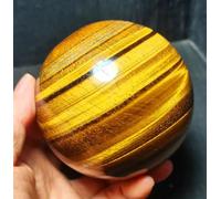 DSZUJTYROP Beautiful Tiger Eye Stone Ball Crystal Quartz Gem Home Degaussing Decoration Ornaments (Size : 310-400g)