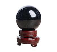 DSZUJTYROP Black Obsidian Sphere Crystal Ball Balls for Witchcraft and Decorative Crystals and Stones Beginners Gift,100mm