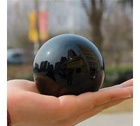 DSZUJTYROP Black Obsidian Sphere Large Crystal Ball Magic Crystals Gemstone feng Shui for Decoration No Base Ornaments (Color : 9cm-10cm)