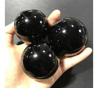 DSZUJTYROP Black Obsidian Sphere Large Crystal Ball Stone Gemstone Home Decor Ornaments (Size : 8cm)