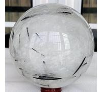DSZUJTYROP Black Tourmaline Ball Crystal Quartz Sphere Stone Ornaments (Size : 400-500g)