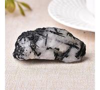 DSZUJTYROP Black Tourmaline Crystal Rough Crystals Rock Stone Home Decor Gift 1pc Ornaments (Size : 80-110g)