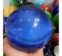DSZUJTYROP Blue Cat Eye Crystal Ball Divination Stone Photography Decoration Ornaments (Size : 40mm)