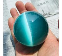 DSZUJTYROP Blue Cats Eye Crystal Ball Divination Stone Photography Decoration Ornaments (Size : 4cm)