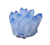 DSZUJTYROP Blue Crystal Flower Clusters Geode Stone Cluster Decoration, 300-400g
