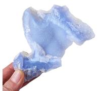 DSZUJTYROP Blue Lace Agate Stone,Rough Crystal, and Raw Stones,Small Collection, Home Office Desk Decor,200~300g