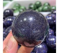 DSZUJTYROP Blue Sand Quartz Crystal Ball Beautiful (Size : 55-65mm)