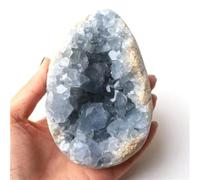 DSZUJTYROP Celestite Crystal Druzy Cluster Sky Blue Geode Home Decor Ornaments (Color : 50-100g)
