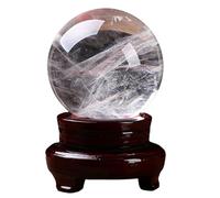 DSZUJTYROP Clear Quartz Crystal Ball Divination Sphere White with Stand Home Decor Prosperous Love Invite Wealth,4cm/1.6in