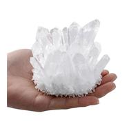 DSZUJTYROP Clear White Quartz Cluster Crystal Geode Raw Gemstone Décor for Home Decor, and Balancing,500-600g