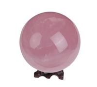 DSZUJTYROP Crystal Ball Ornaments Hibiscus raw Stone Polished Home Office Desk,100mm