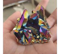 DSZUJTYROP Crystal Cluster Seven Rainbows Electroplating Rich and Colorful Quartz Stones Home Craft Decorations Ornaments