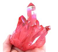 DSZUJTYROP Crystal Cluster Titanium Coated Rock Raw Quartz Crystals Drusy Geode Gemstone for Home Decor Gift,600g