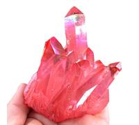 DSZUJTYROP Crystal Cluster Titanium Coated Rock Raw Quartz Crystals Drusy Geode Gemstone for Home Decor Gift,500g