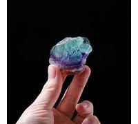 DSZUJTYROP Crystal Fluorite Raw Stone Purple Green Rough for Collection Home Decoration Ornaments