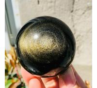 DSZUJTYROP Crystal Gold Obsidian Ball (Size : 40-45mm)