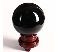 DSZUJTYROP Crystal Obsidian Ball Gemstone Sphere Stones for Fengshui, Divination,Home Decoration,200mm