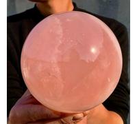 DSZUJTYROP Crystal Polished Rose Powder Balls Sphere Ornaments (Size : 450-550g)