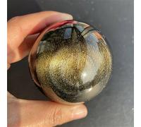 DSZUJTYROP Crystal Stone Gold Obsidian Ball Ornaments Home Decoration (Size : 55-60mm)