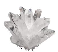 DSZUJTYROP Crystal White Clear Quartz Cluster Geode Raw Stones for Home Room Decoration Gifts,200-300g