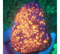 DSZUJTYROP Crystals and Stones Natural Flame Ore Stones Yooperlite Aquarium Home Room Decoration Fire Gemstone Gift (Color : Flame Stone, Size : 400-450g)