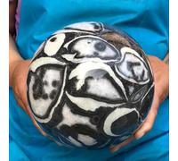 DSZUJTYROP Decorative Ornaments Shell Jasper Thousand Eye Stone Crystal Ball (Size : 1100-1200g)