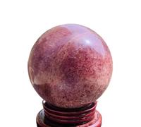 DSZUJTYROP Decorative Ornaments Strawberry Quartz Ball Crystal Polished Sphere (Size : 250-300g)