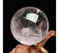 DSZUJTYROP Decorative Ornaments White Transparent Quartz Crystal Ball polishing Collection Home Decoration (Size : 45mm)