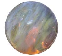 DSZUJTYROP Decorative Ornaments Yellow smelted Stone Crystal Ball (Size : 60mm)