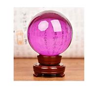 DSZUJTYROP Feng Shui Ornaments Crystal Ball/Photography Ball Transparent Glass with Bracket Base Transfer Lucky Fortune-Telling for Photography Decoration (Yellow 6CM)