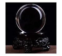 DSZUJTYROP Feng Shui Ornaments Pure Crystal Ball White Glass Office Transfer Lucky Opening Gift Decoration Witchcraft (3.7CM)
