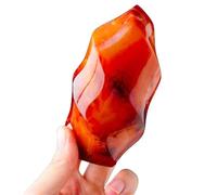 DSZUJTYROP Flame Shaped Red Agate Crystal Stone Irregular Decorative Ornaments for Home Decoration,200-300g