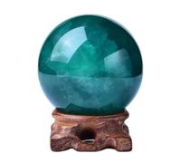 DSZUJTYROP Fluorite Crystal Ball Green Quartz Gemstone Sphere Decorative Stone for Feng Shui Divination Home Decor,10cm