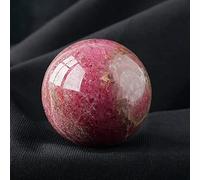 DSZUJTYROP Fluorite Rough Stone Crystal Ball Rainbow for Decoration or Magic,Rose Stone-5cm