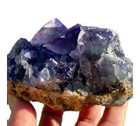 DSZUJTYROP Fluorite Rough Stones Crystal Gemstones for Tumbling Fountain DIY Raw Garden Home Decor,200-300g