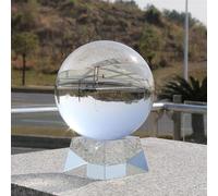 DSZUJTYROP Glass Ball Transparent Crystal White Color Solid Light Home Decoration Ornaments Photography Props,B-60mm