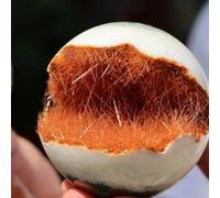 DSZUJTYROP Goethite symbiotic Crystal Cluster Balls, Quartz ore Divination Home Decor(Size:200-300g)