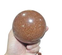 DSZUJTYROP Gold Sand Ball Quartz Crystal Carving Home Decoration Ornaments (Size : 50-60mm)