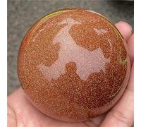 DSZUJTYROP Gold Stone Crystal Ball Ornaments raw Grinding Home Living Room Office (Size : 7cm)