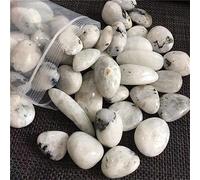 DSZUJTYROP Gray Moonstone Quartz Tumbled Stones Crystal Gravel Minerals and Rough Gemstone Ornaments (Size : 200g)